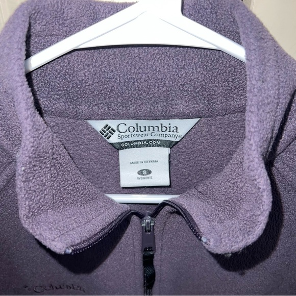 Columbia Small Purple Fleece Zip-Up Sweater - Picture 3 of 9